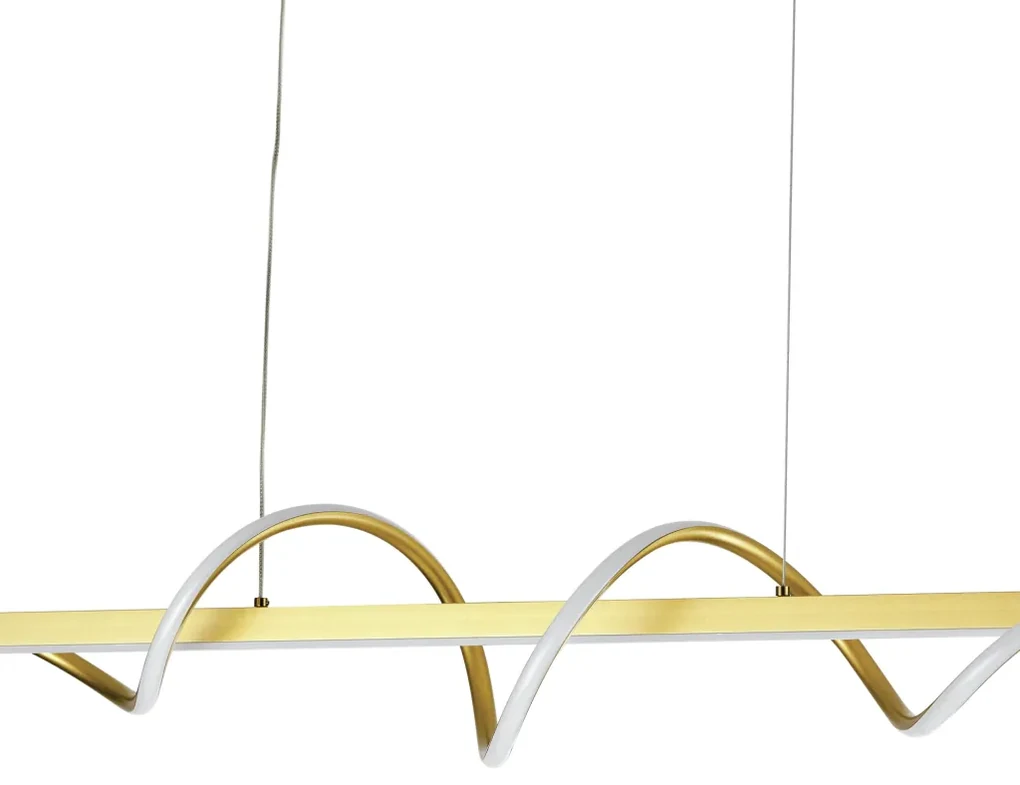 Pendente Spirale Linear Cm Led W K Bivolt Alum Nio Dourado