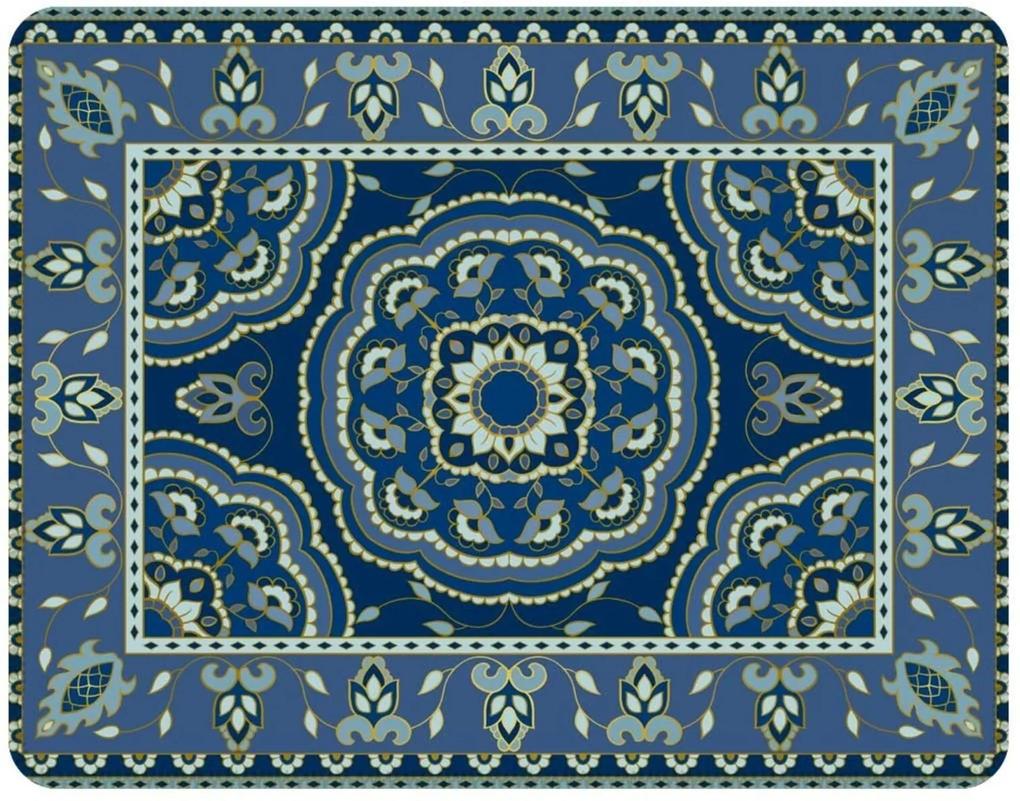 Tapete  Love Decor Sala Wevans Oriental Abstract Ornament Azul Único