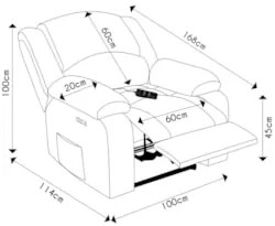 Poltrona do Papai Reclinável Pietra Elétrica LED Massagem FH9 PU Marro