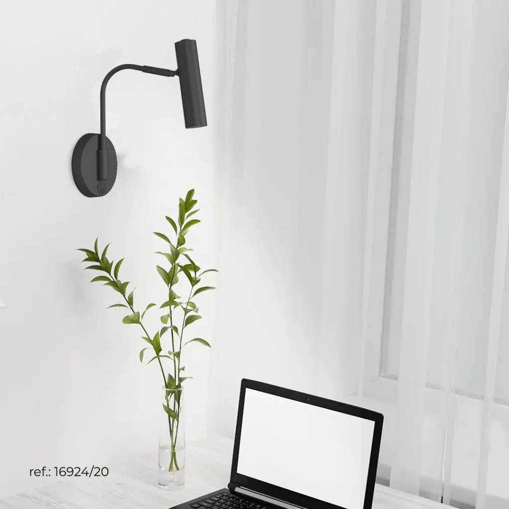 Arandela Jingle Articulada 27X24X11Cm 1Xmr11 C/ Interruptor - Usina 16... (BT / DR-P - Branco Texturizado / Dourado Brilho Polido)
