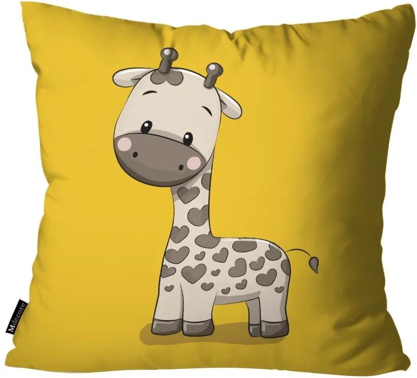 Capa para Almofada Infantil Girafa Amarelo45x45cm