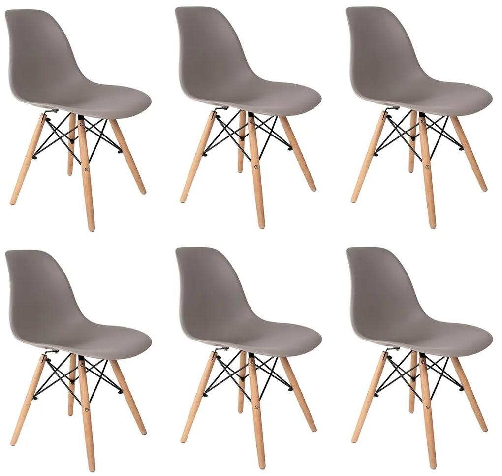 Conjunto 6 Cadeiras Eames Cinza Dsw - Empório Tiffany