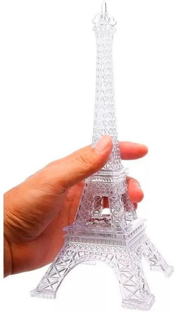 Enfeite Decoração Torre Eiffel Iluminada LED Thata Esportes Abajur Luminária 25 cm