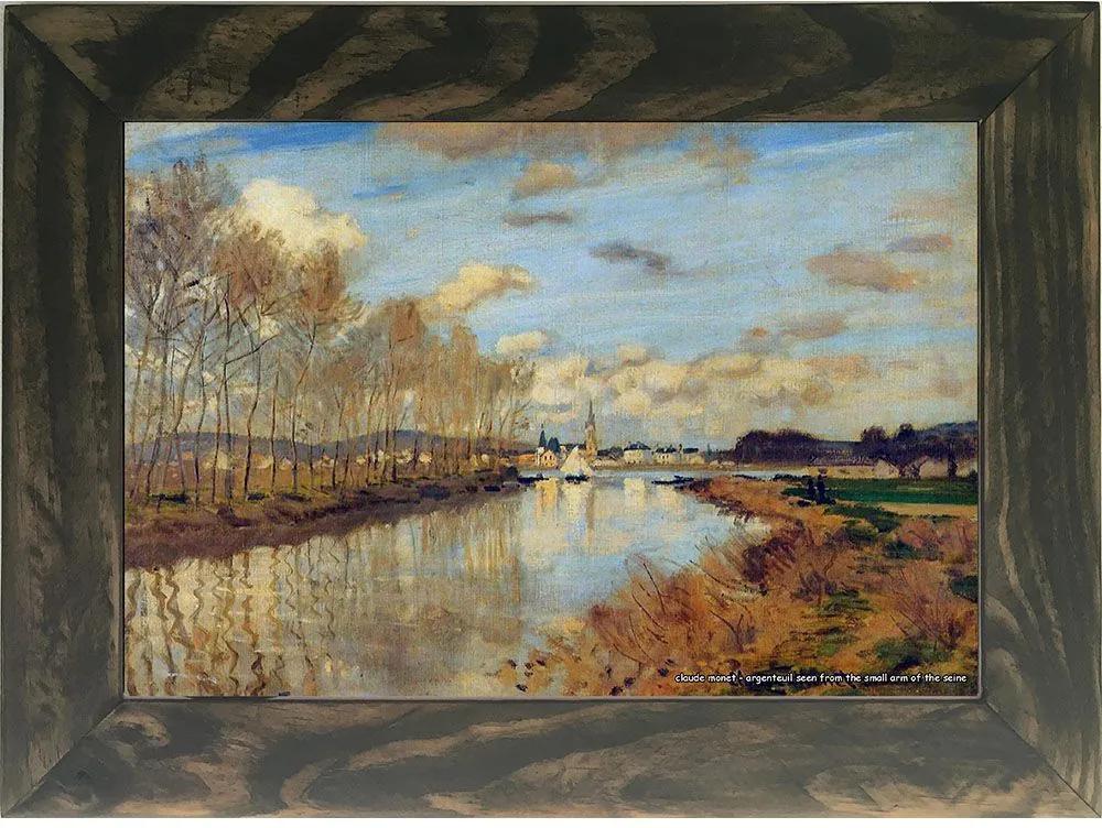 Quadro Decorativo A4 Argenteuil Seen From the Small Arm of the Seine - Claude Monet Cosi Dimora