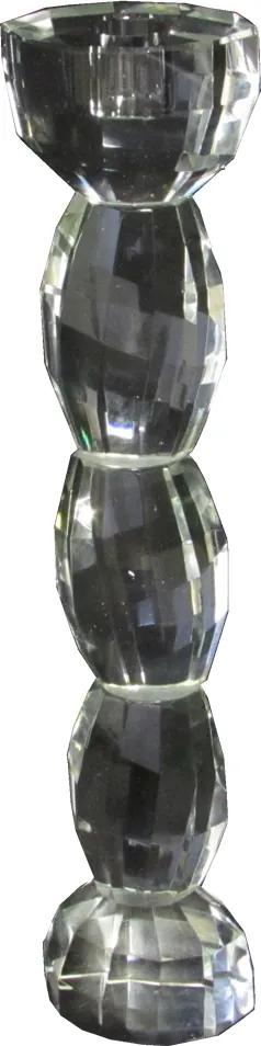 Castiçal Clássico em Cristal 34 cm x 7 cm