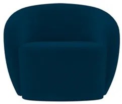 Poltrona para Sala de Estar Orgânica Kit com 2 Garbin K04 Veludo Azul