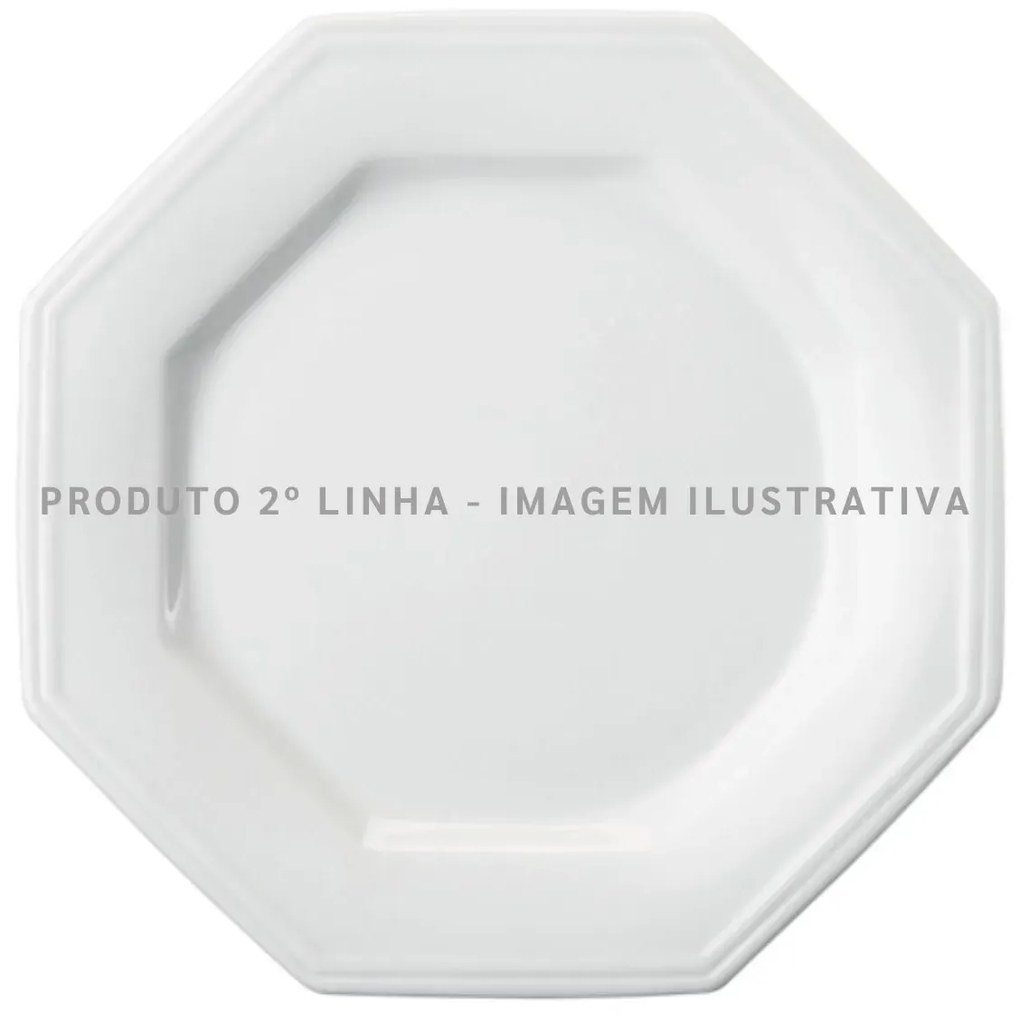 Prato Raso 28Cm Porcelana Schmidt - Mod. Prisma 2° Linha 077