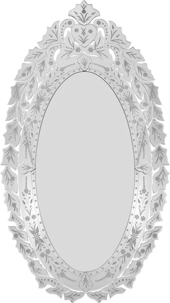 Espelho Veneziano Oval com Bordas Bisotadas Frank - 152X85cm
