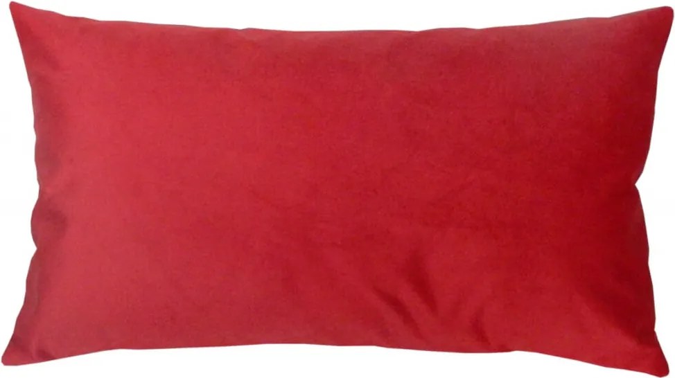 Capa De Almofada Retangular Lisa Vermelha 60X30
