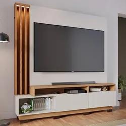 Estante Home Theater para TV 75 Pol. com LED 180cm Maitê C05 Off White