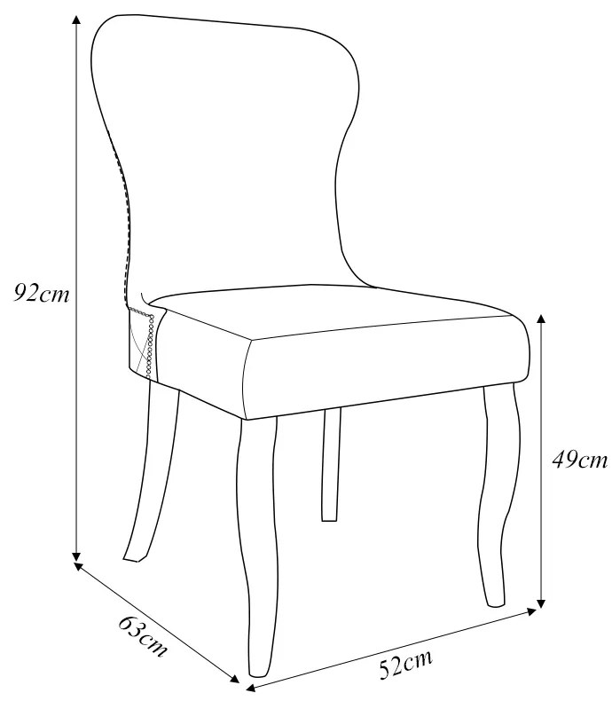 Kit 5 Cadeiras de Jantar Duque PU Marrom Design Elegante Pés Madeira G48 - Gran Belo