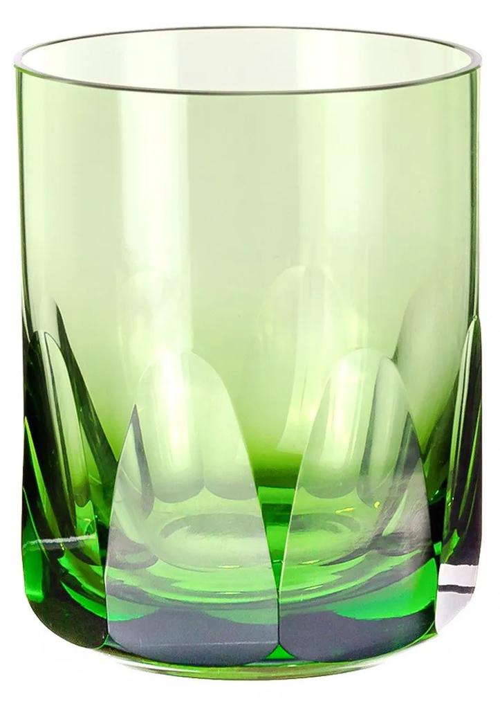 Copo de Whisky em Cristal Lapidado - Verde Claro - 33