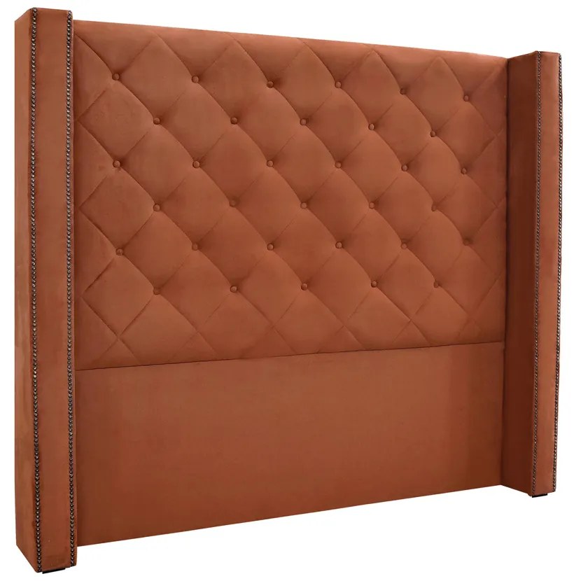 Cabeceira Cama Box Casal 140 cm Vicenza Veludo Cobre S04 - D'Rossi