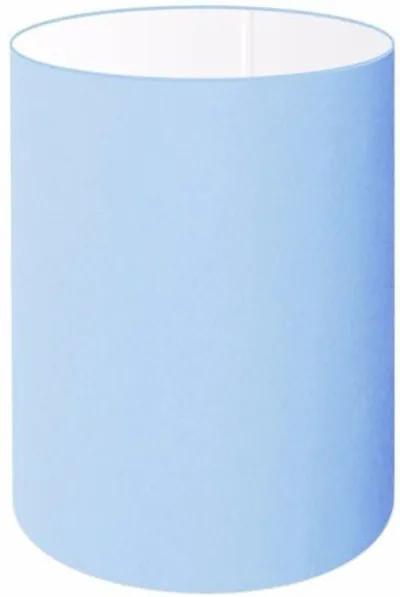 Cúpula Abajur e Luminaria em Tecido Cilíndrica Vivare Cp-8004 Ø15x25cm - Bocal Europeu - Azul Bebê