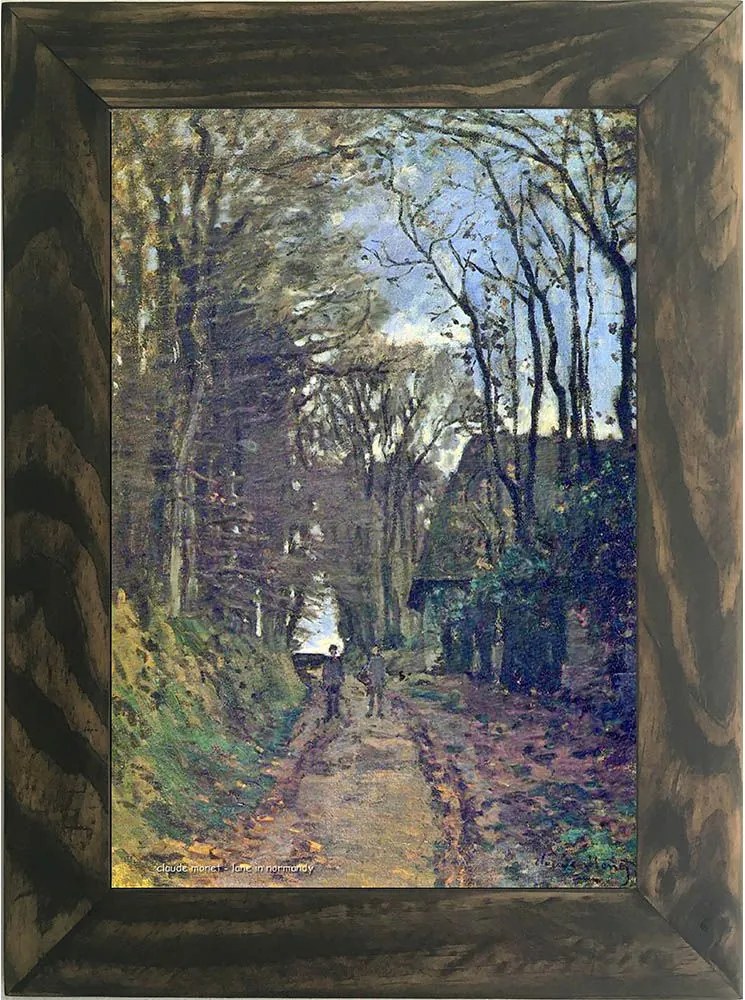 Quadro Decorativo A4 Lane in Normandy - Claude Monet Cosi Dimora