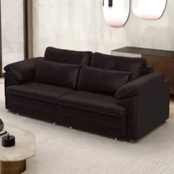 Sofá Retrátil 2 Lugares Para Sala 175cm Dijon Couro Bordô S07 - Mpozen