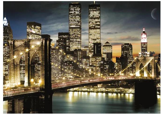 Poster Para Quadros Nova York Ponte Do Brooklyn Manhattan 140x100cm