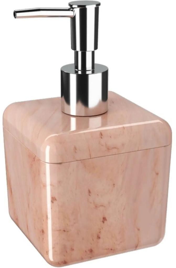 Porta Sabonete Líquido Cube Mármore Rosa Coza - Brinox