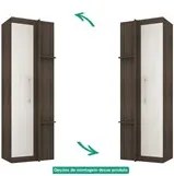 Guarda Roupa Modulado Canto Reto Sttar 01 Porta Amêndoa Arena 90 CM