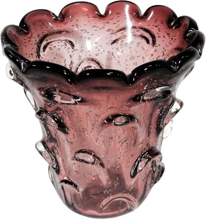 Vaso Decorativo em Murano Violeta - 18x18cm