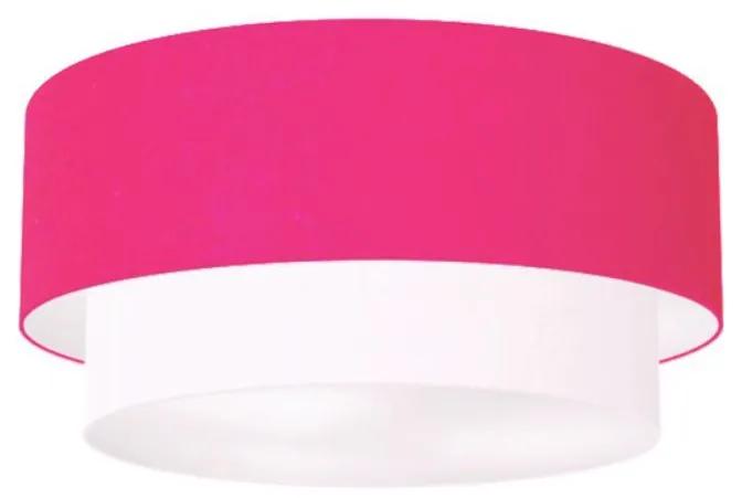 Plafon Para Sala de Estar Cilíndrico SE-3062 Cúpula Cor Rosa Pink Branco