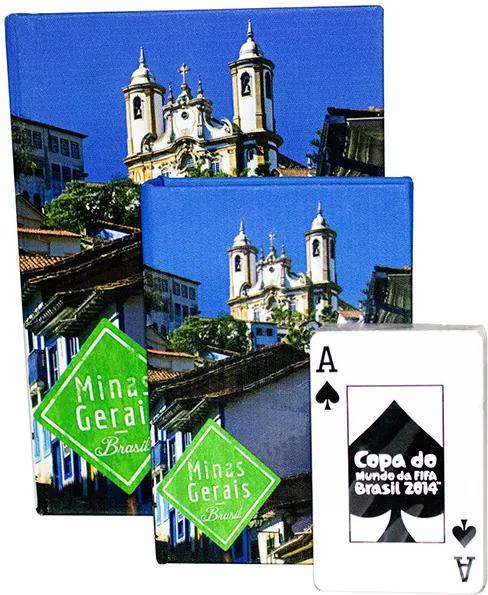 Caixa Livro com 2 Peças e Cartas Minas Gerais