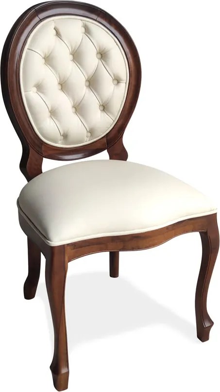 Cadeira Imperial Capitonê Madeira Maciça Design de Luxo Peça Artesanal