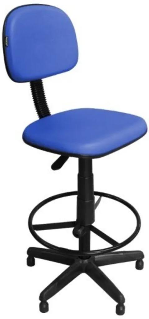 Cadeira Recepção Pethiflex CSX-02 Caixa Alta Giratória Azul