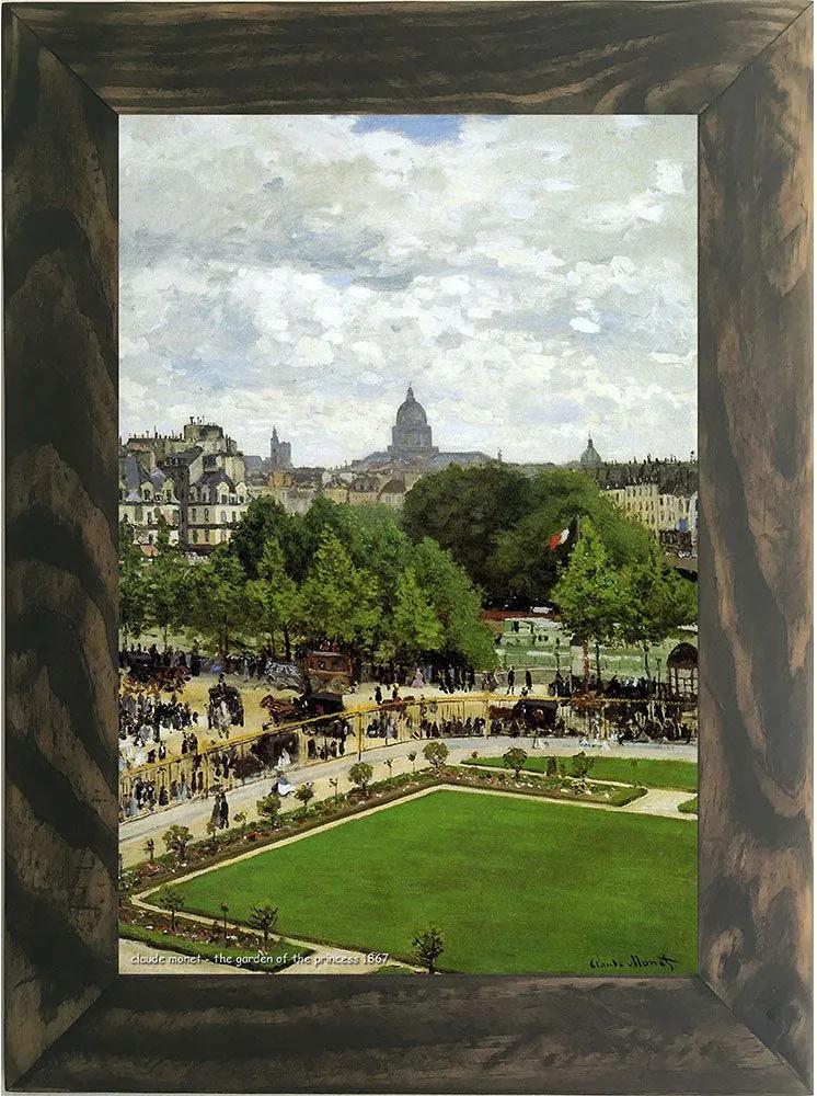 Quadro Decorativo A4 The Garden of the Princess 1867 - Claude Monet Cosi Dimora