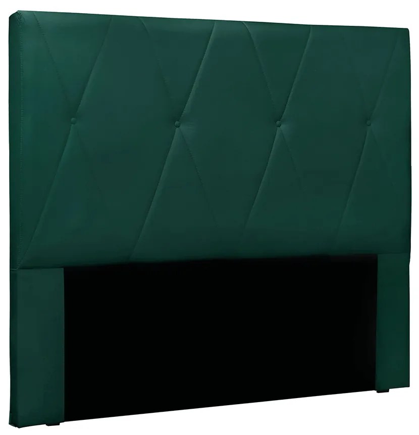 Cabeceira Cama Box Casal 140 cm Aquilla Veludo Verde S04 - D'Rossi