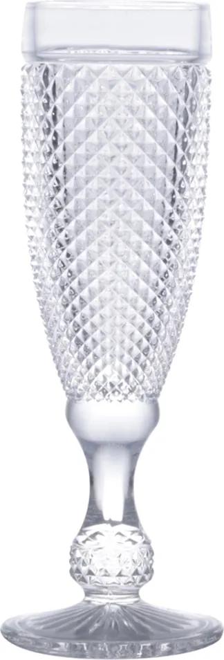 Conjunto 6 Taças de Vidro Para Champanhe Bico de Jaca 185ml – Linha Transparente