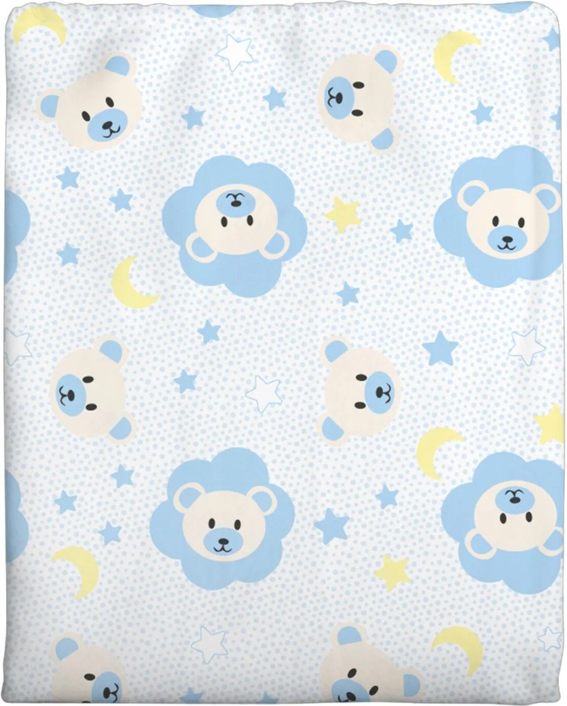 Cobertor Era Uma Vez Em AlgodÁo Ursinho Estrela Azul Para Bebê 70 X 90Cm