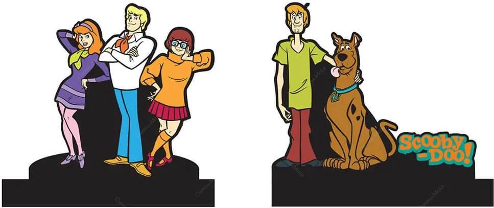 Aparador de Livros Hanna Barbera Scooby All Characters em Madeira