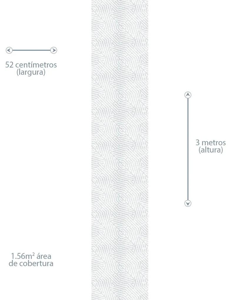 Papel de Parede Hex Gray 0.52m x 3.00m
