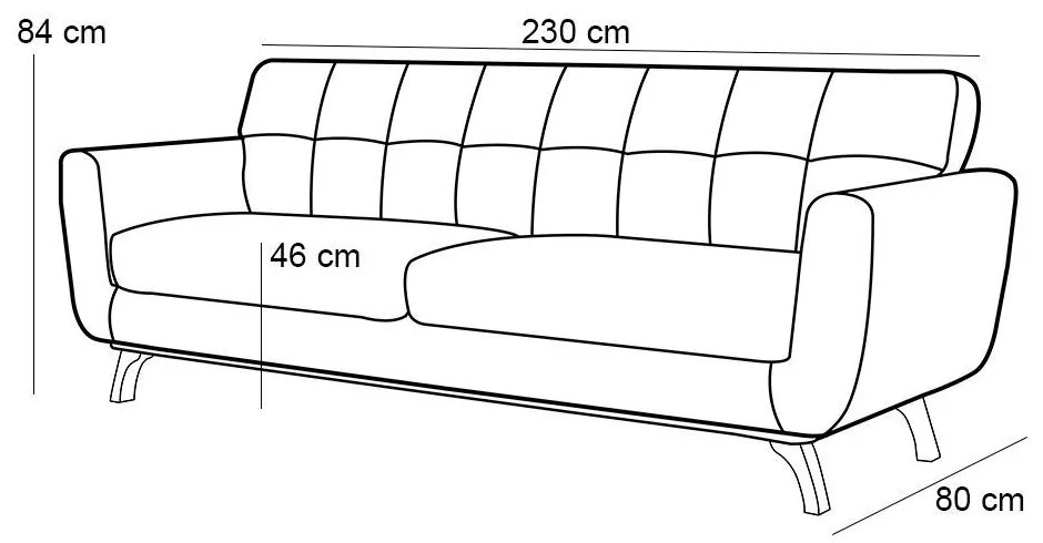 Sofá 3 Lugares Sala de Estar Loki Bipartido 230cm Veludo Bege G15 - Gran Belo