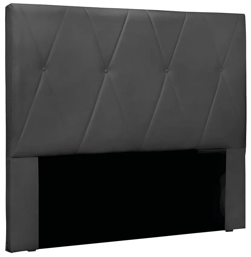 Cabeceira Cama Box Queen 160 cm Aquilla Veludo Preto S04 - D'Rossi