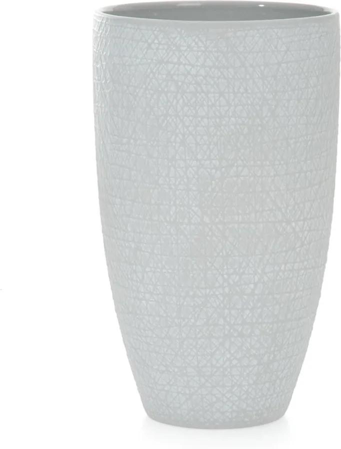 Vaso Scratches Cinza em Cerâmica - 25x15 cm
