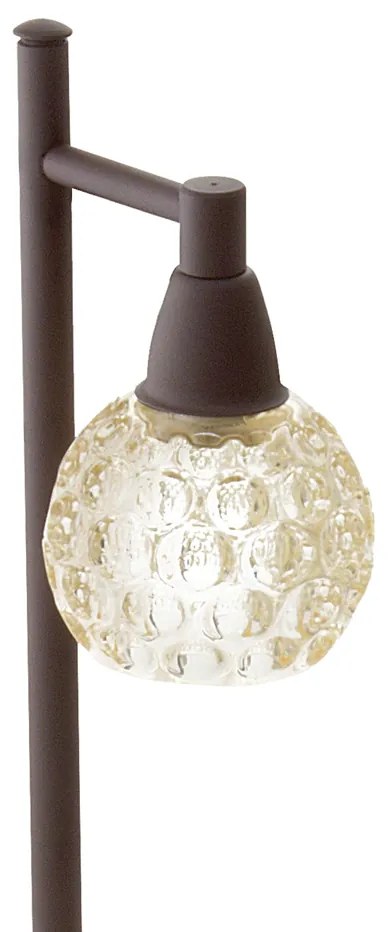 Abajur Bolinha Haste 12X11X44Cm Metal E Vidro Cristal Ø8Cm 02Xg9 | Old... (DOURADO FOSCO / DOURADO BRILHO, AMBAR)