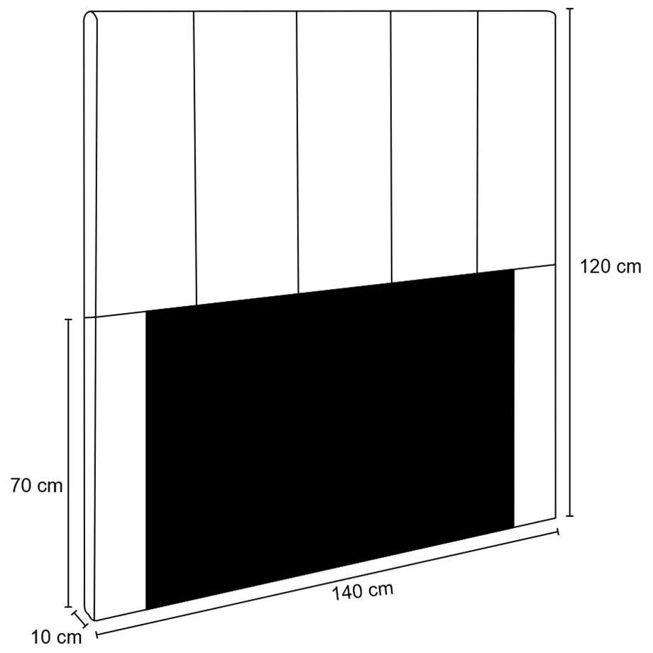 Cabeceira Perola Para Cama Box Casal 140 cm Suede - D'Rossi - Marrom