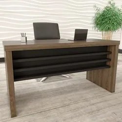 Mesa para Escritório 135cm Tamburato A06 Marrom/Preto - Mpozenato