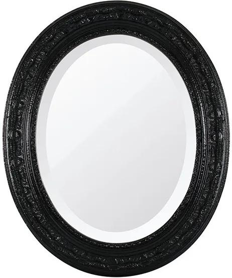 Espelho Oval Bisotê Preto Absoluto Médio