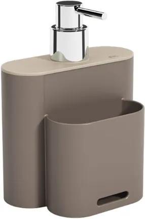 Dispenser Flat 500ml 9x13x16,5cm Warm Gray/Light Gray - 17002/3334 - Coza - Coza
