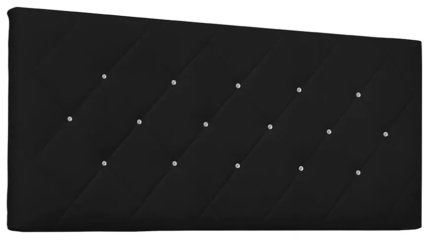 Cabeceira Painel Tânia Para Cama Box Casal 140 cm Corino Preto- D'Rossi