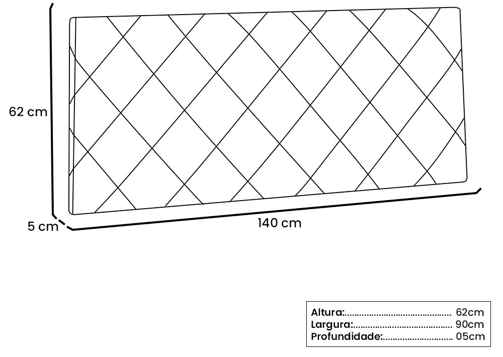 Cabeceira Painel Tânia Para Cama Box Casal 140 cm Suede - D'Rossi - Caramelo