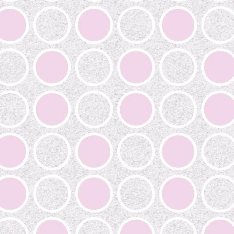 Papel de parede adesivo círculos rosa branco e cinza