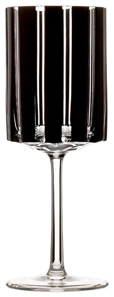 Taça de Cristal Lapidado P/ Vinho Tinto Preto - 18