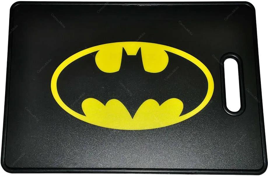 Tábua de Corte DC Logo do Batman Amarelo e Preto - Urban - 44x30 cm