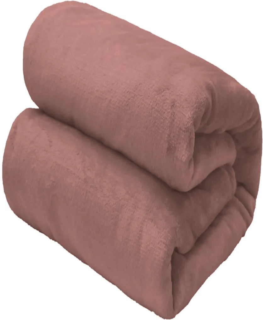 Cobertor Solteiro Camesa Flannel Loft Rosa