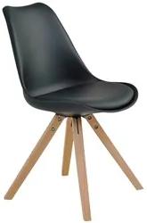 Cadeira de Jantar Design Saarinen Wood Base Madeira Lívia R02 Preto -