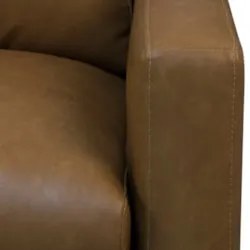 Sofá 3 Lugares Para Sala Living 252cm Merli L08 Couro Camel  - Mpozena